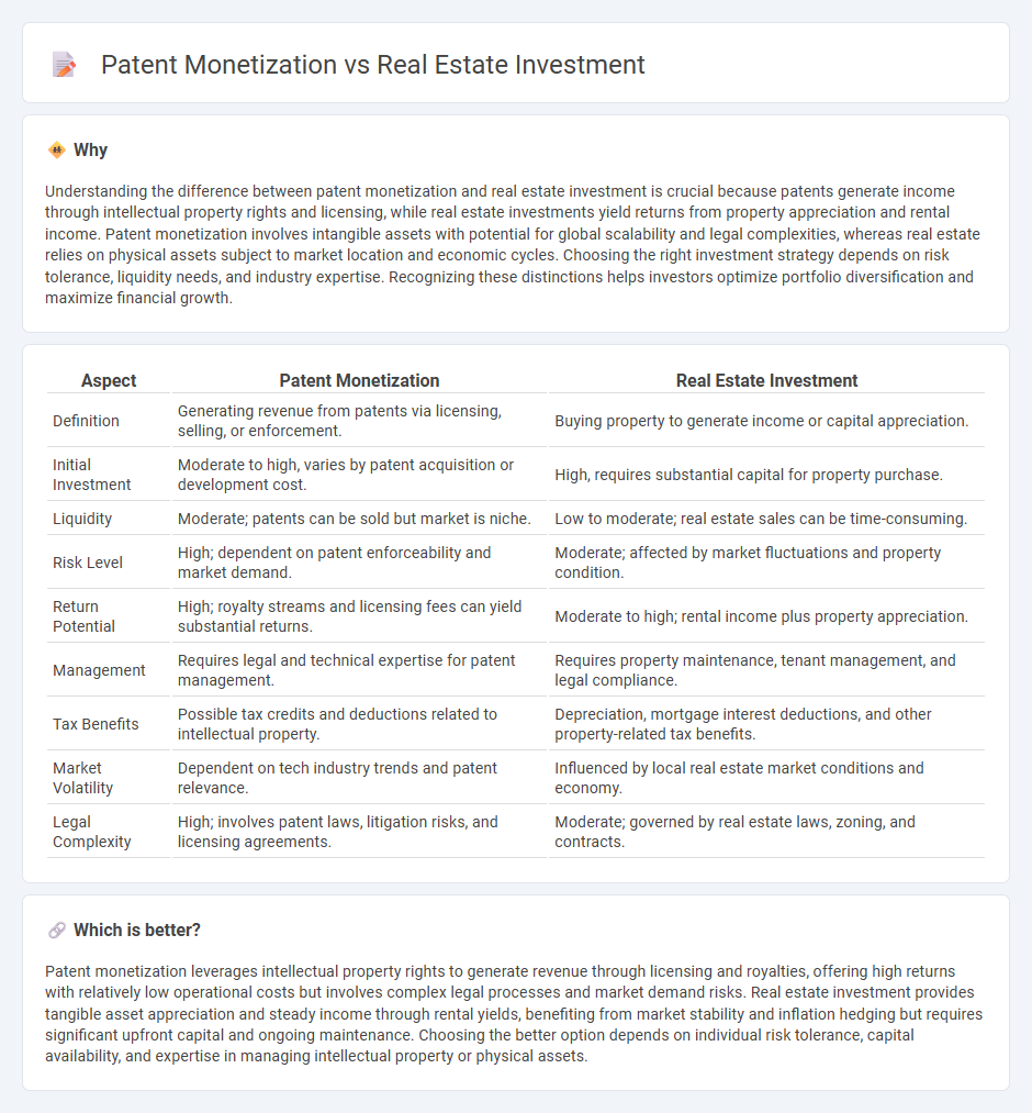 Patent Monetization vs Real Estate Investment in Investment