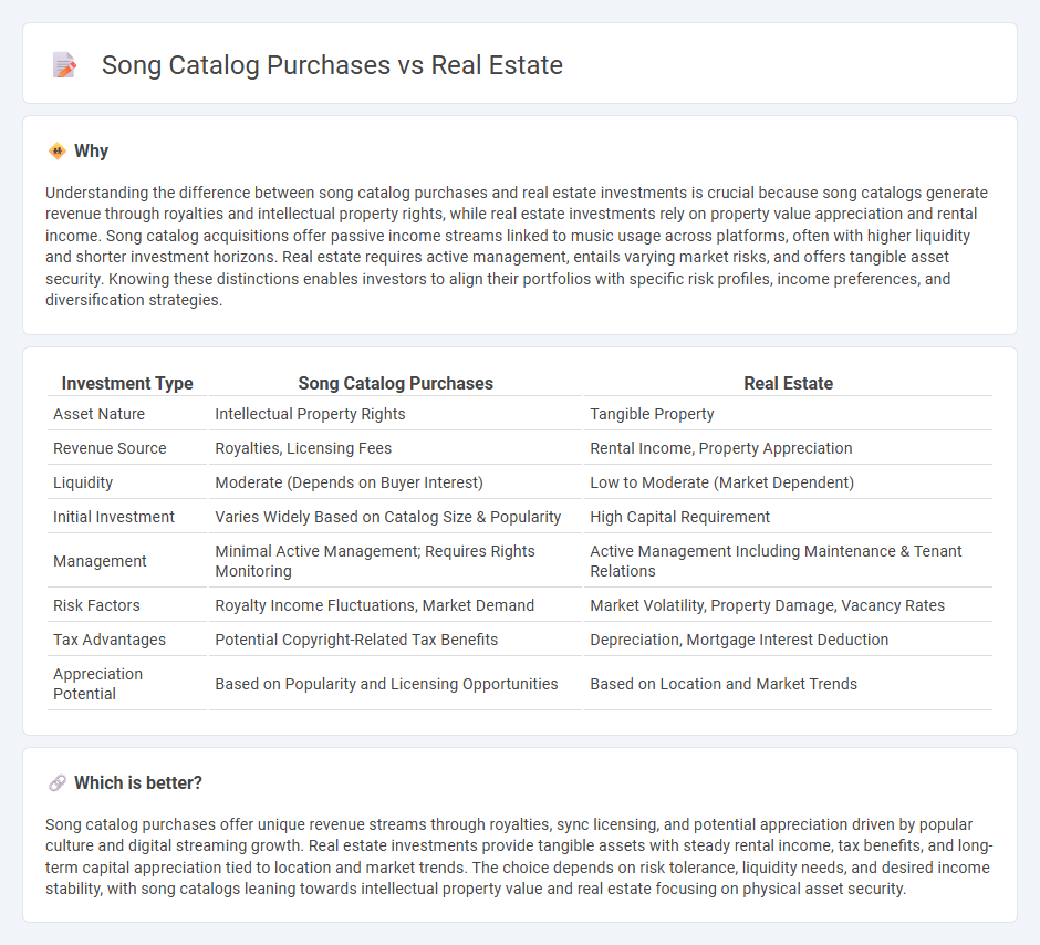 Song Catalog Purchases vs Real Estate in Investment