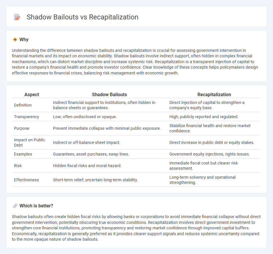 Shadow Bailouts vs Recapitalization in Economy