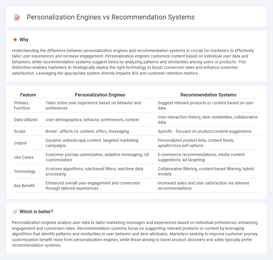 Personalization Engines vs Recommendation Systems in Marketing