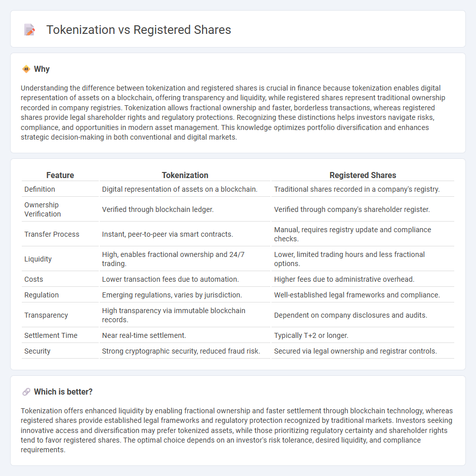 Tokenization vs Registered Shares in Finance