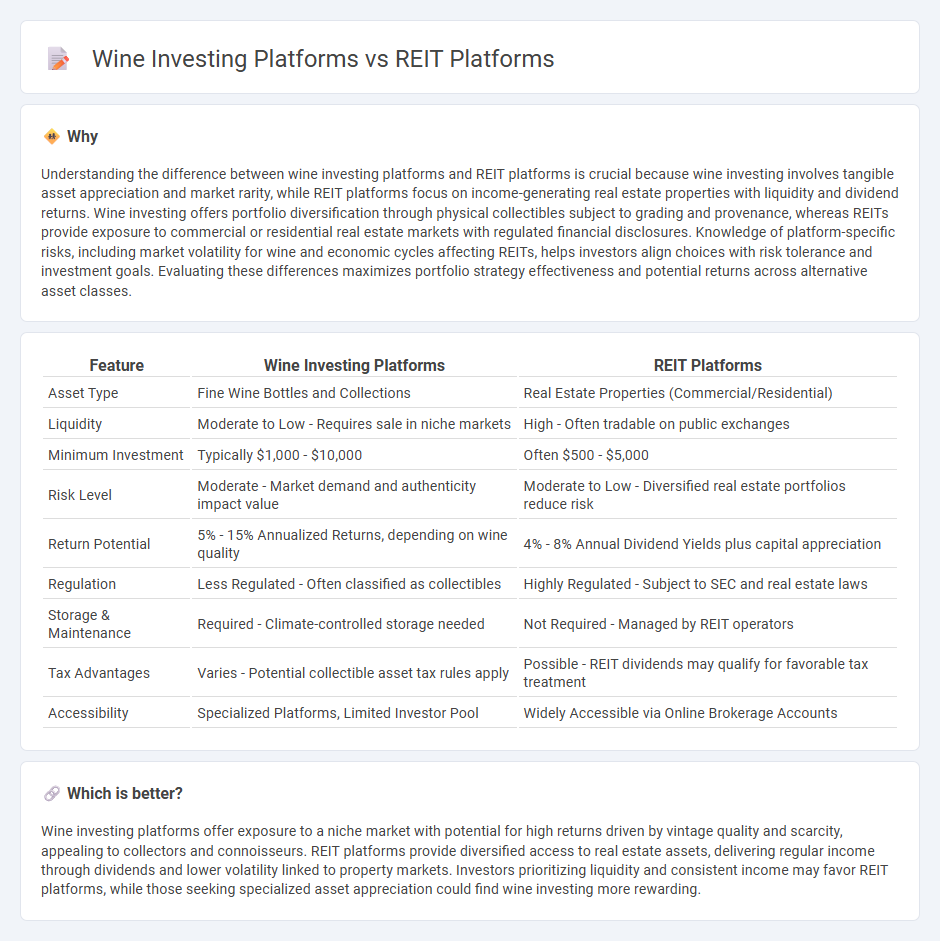 Wine Investing Platforms vs Reit Platforms in Investment