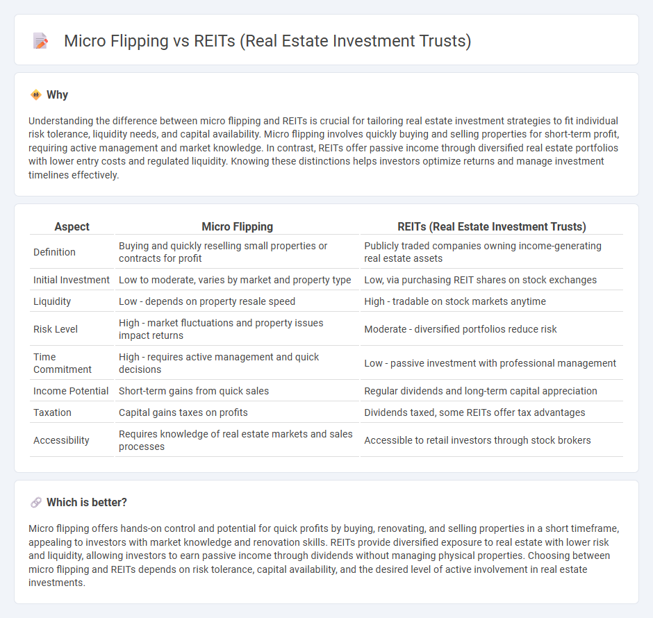 Micro Flipping vs Reits (Real Estate Investment Trusts) in Real Estate