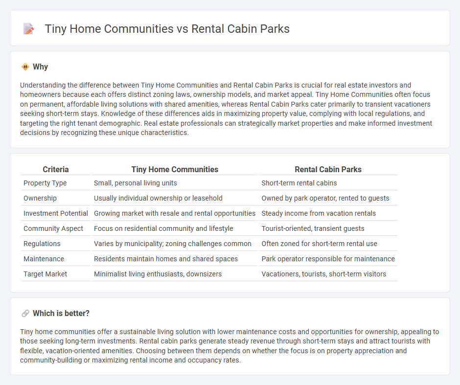 Tiny Home Communities vs Rental Cabin Parks in Real Estate