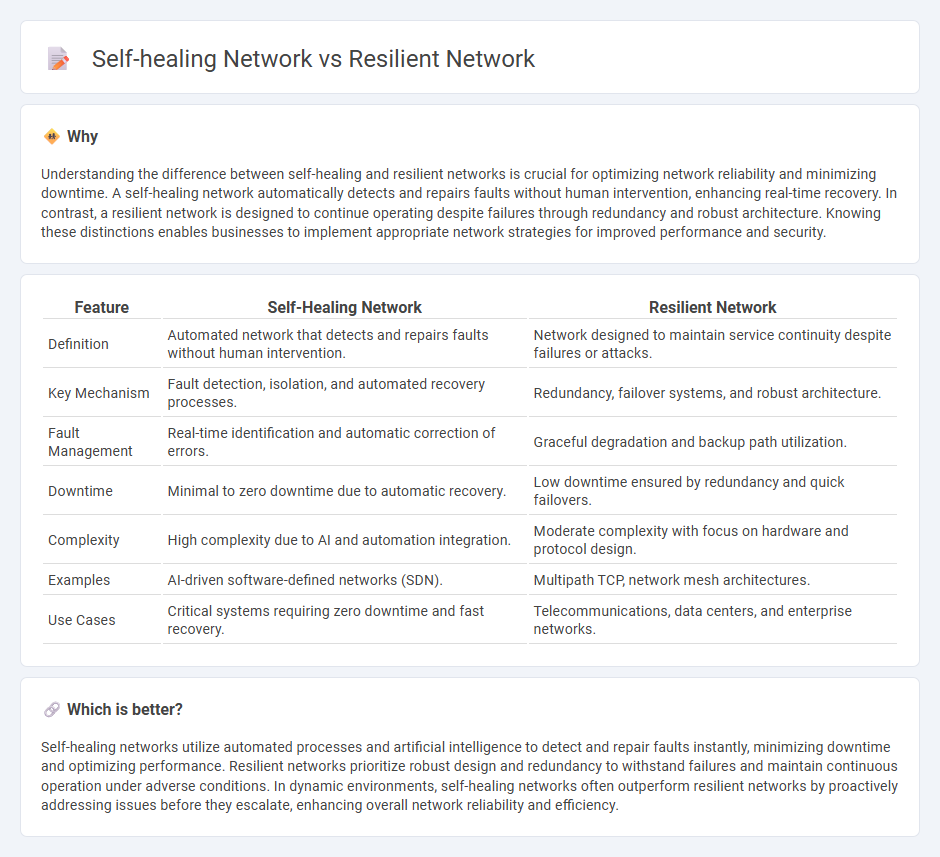 Self-Healing Network vs Resilient Network in Technology