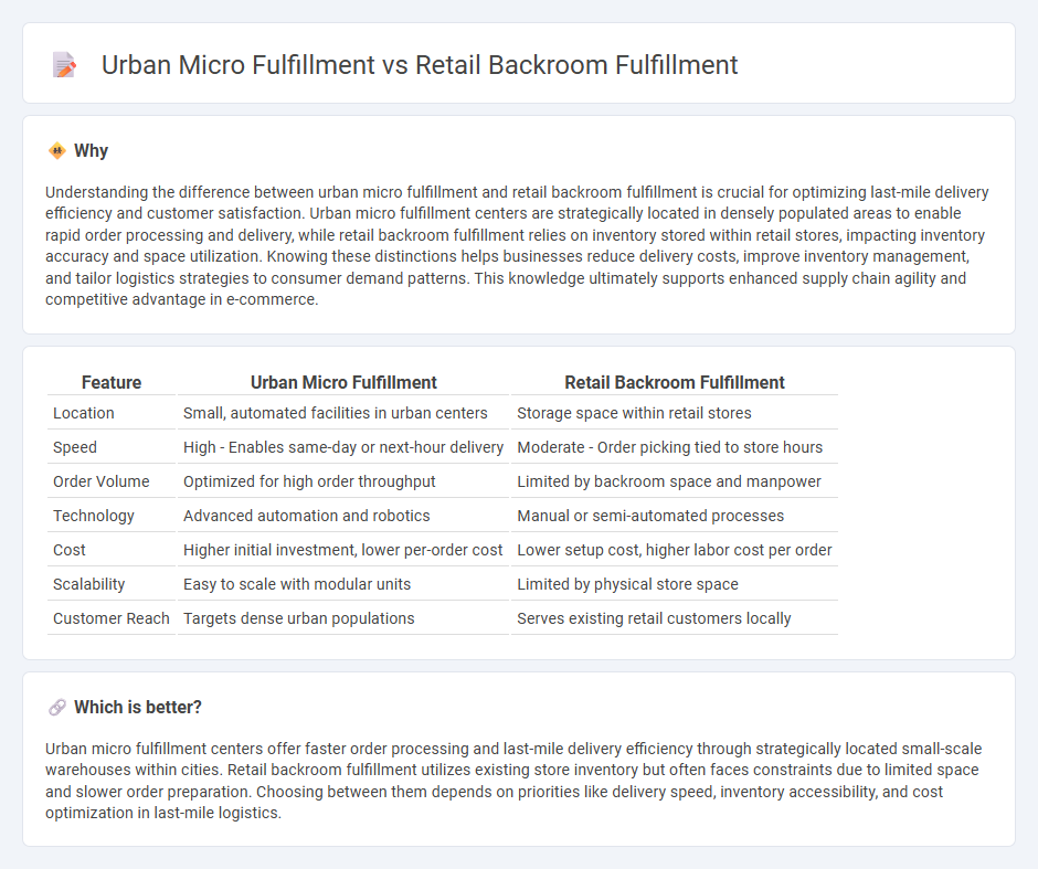 Urban Micro Fulfillment vs Retail Backroom Fulfillment in Logistics
