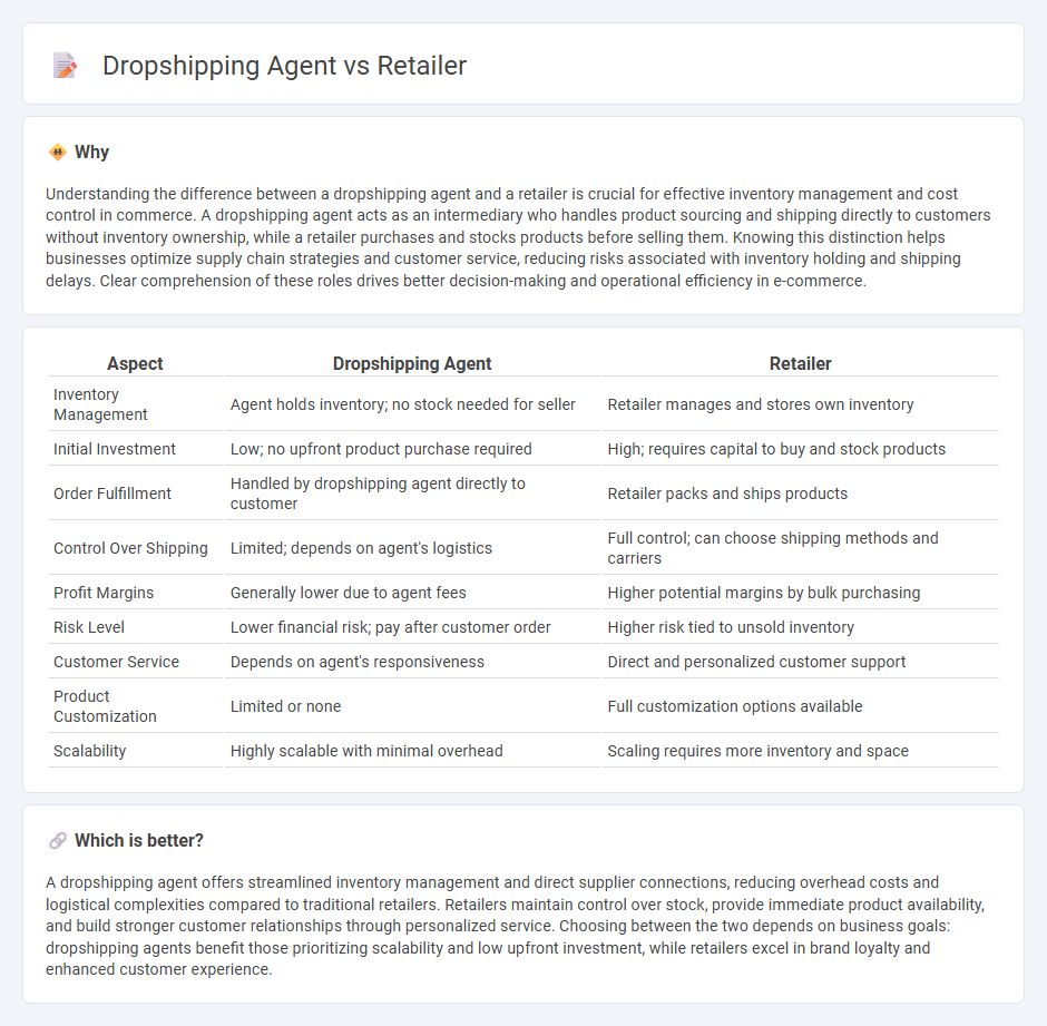 Dropshipping Agent vs Retailer in Commerce