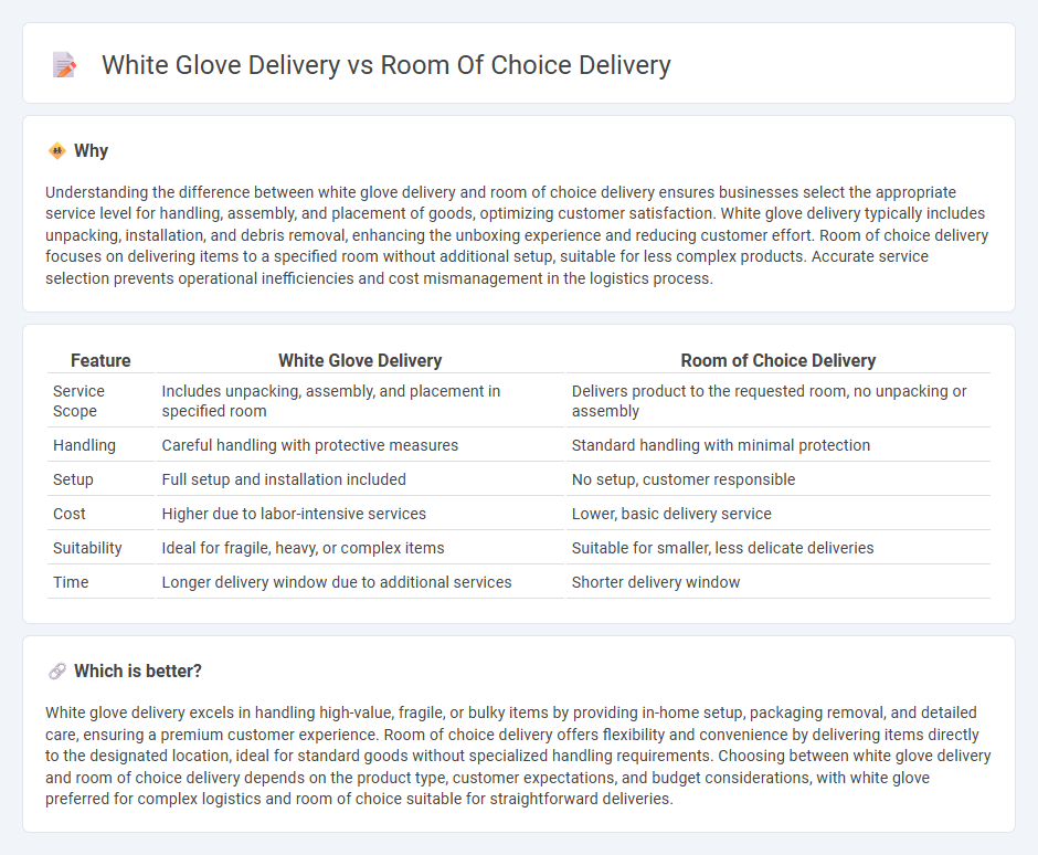 White Glove Delivery vs Room Of Choice Delivery in Logistics