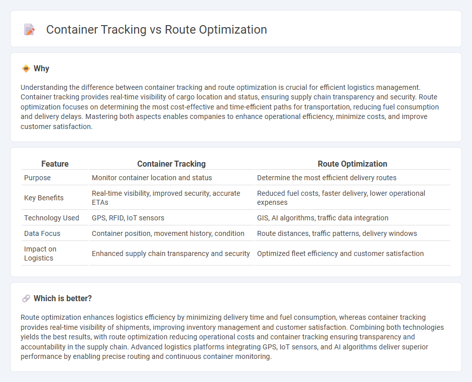 Container Tracking vs Route Optimization in Logistics