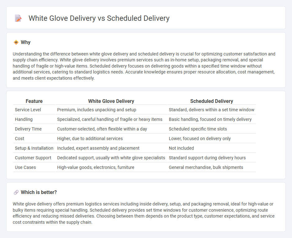 White Glove Delivery vs Scheduled Delivery in Logistics
