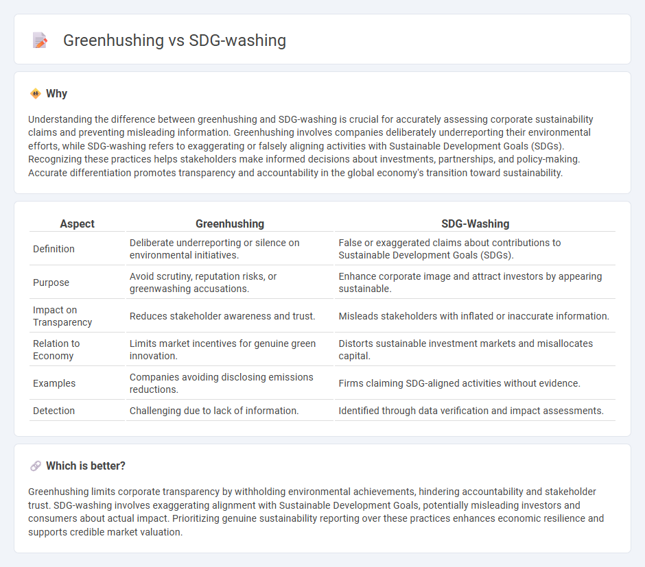 Greenhushing vs Sdg-Washing in Economy