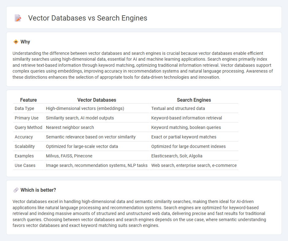Vector Databases vs Search Engines in Technology