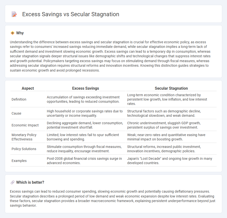 Excess Savings vs Secular Stagnation in Economy