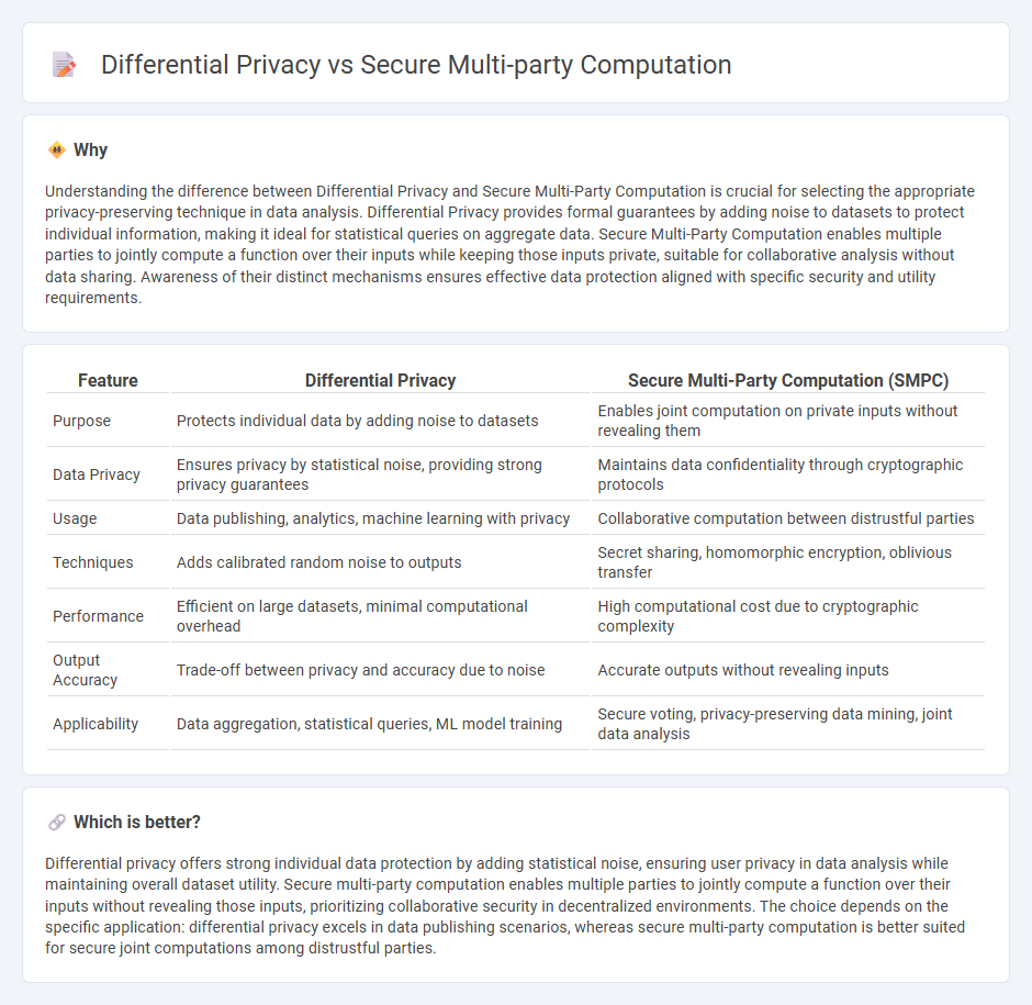 Differential Privacy vs Secure Multi-Party Computation in Technology