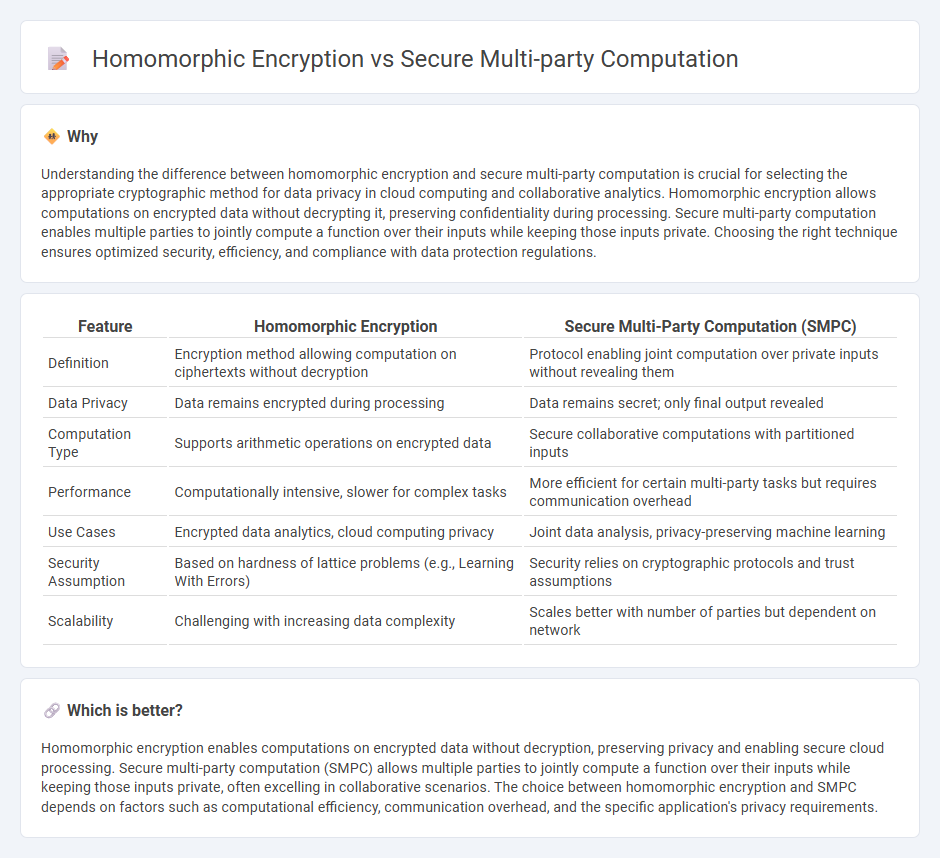 Homomorphic Encryption vs Secure Multi-Party Computation in Technology