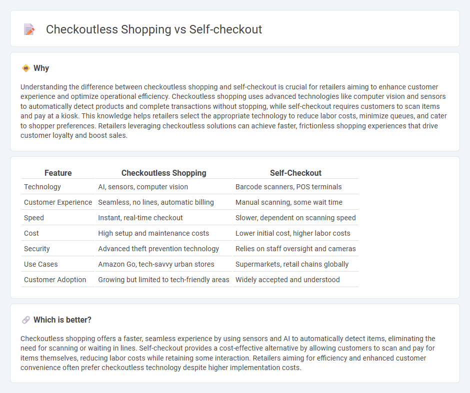 Checkoutless Shopping vs Self-Checkout in Retail