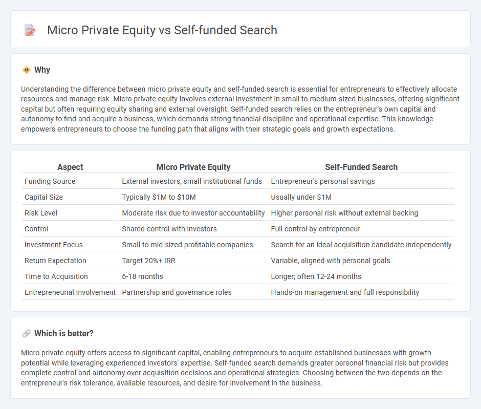 Micro Private Equity vs Self-Funded Search in Entrepreneurship