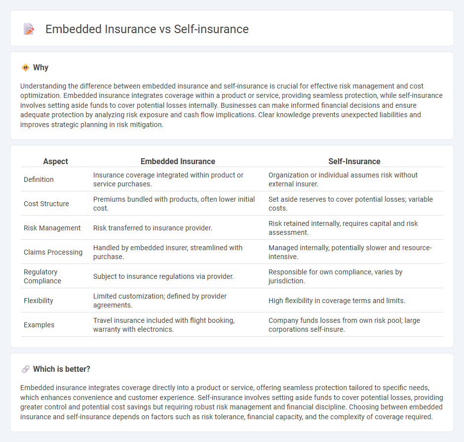 Embedded Insurance vs Self-Insurance in Insurance