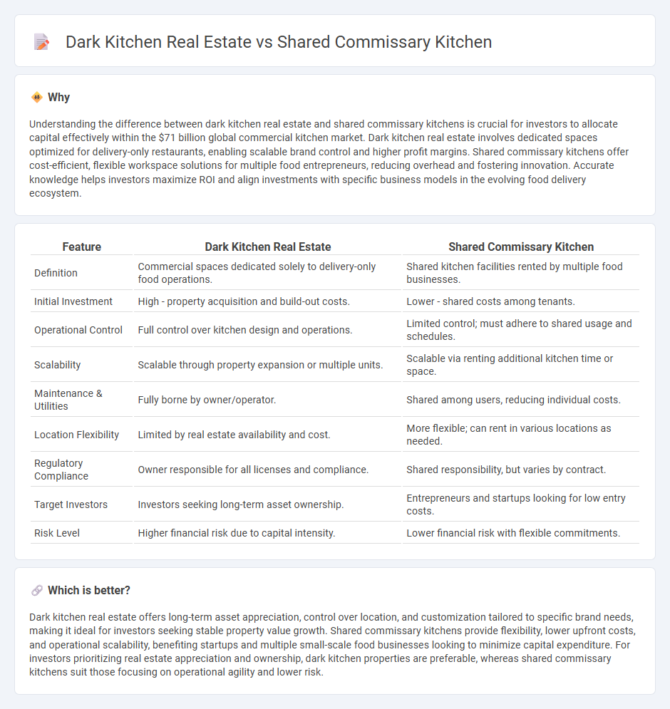 Dark Kitchen Real Estate vs Shared Commissary Kitchen in Investment