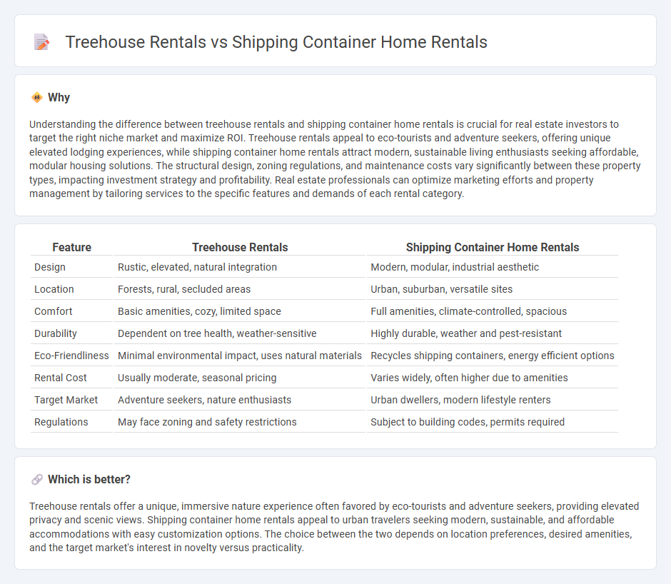 Treehouse Rentals vs Shipping Container Home Rentals in Real Estate