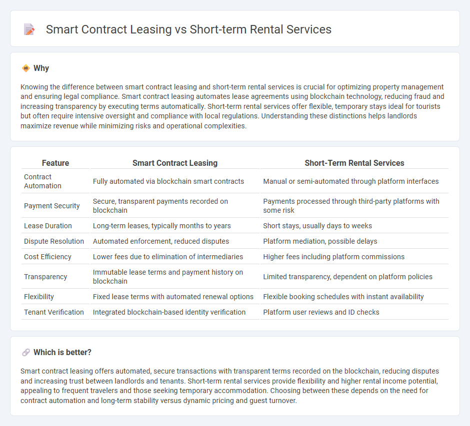 Smart Contract Leasing vs Short-Term Rental Services in Real Estate