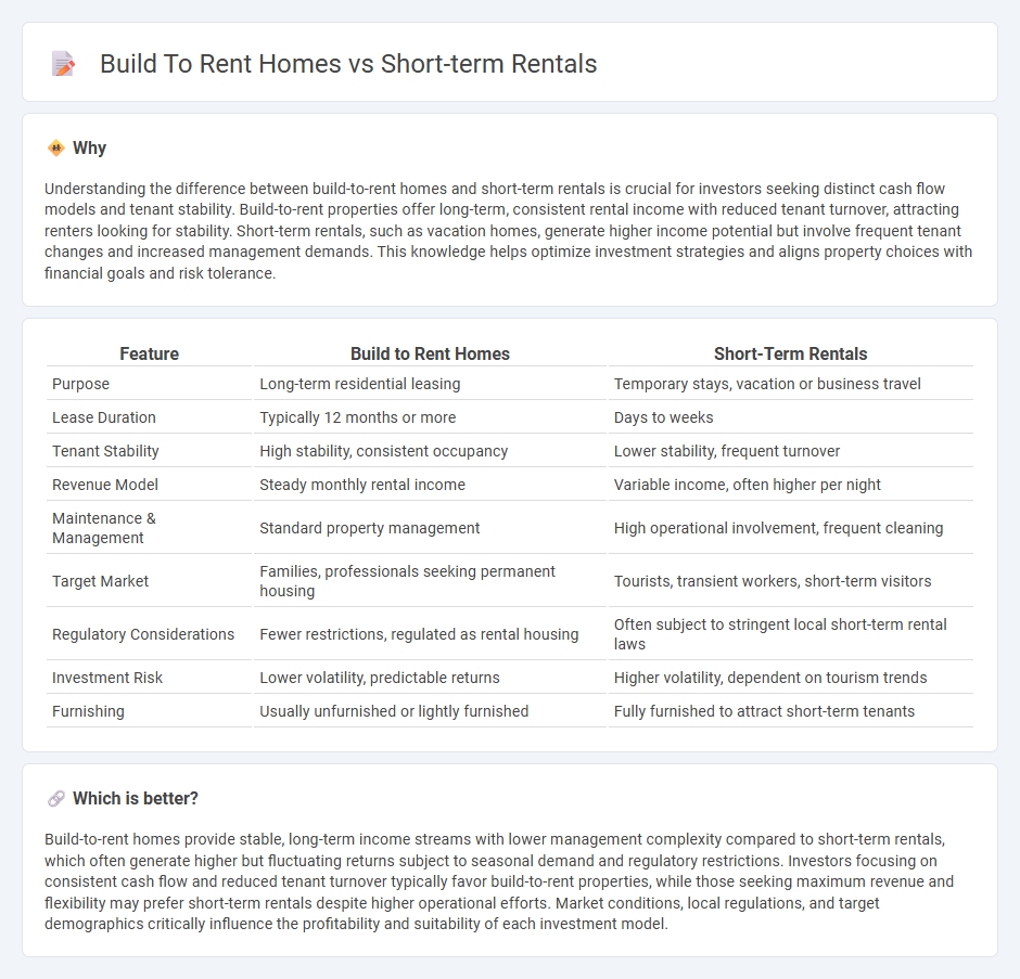 Build To Rent Homes vs Short-Term Rentals in Real Estate