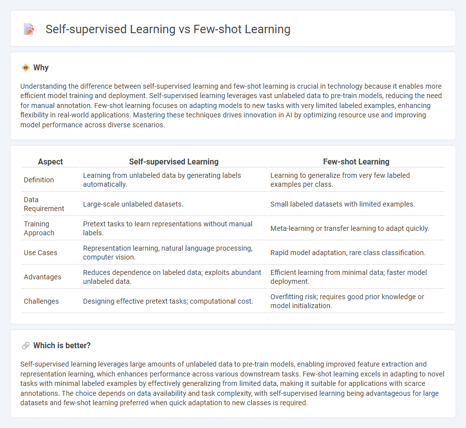 Self-Supervised Learning vs Few-Shot Learning in Technology