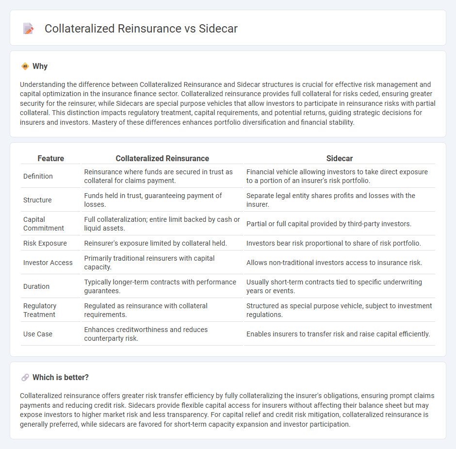 Collateralized Reinsurance vs Sidecar in Finance