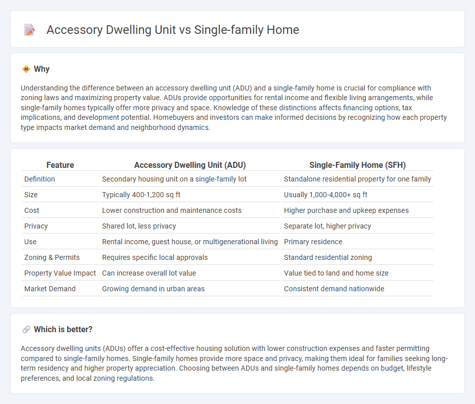 Accessory Dwelling Unit vs Single-Family Home in Real Estate