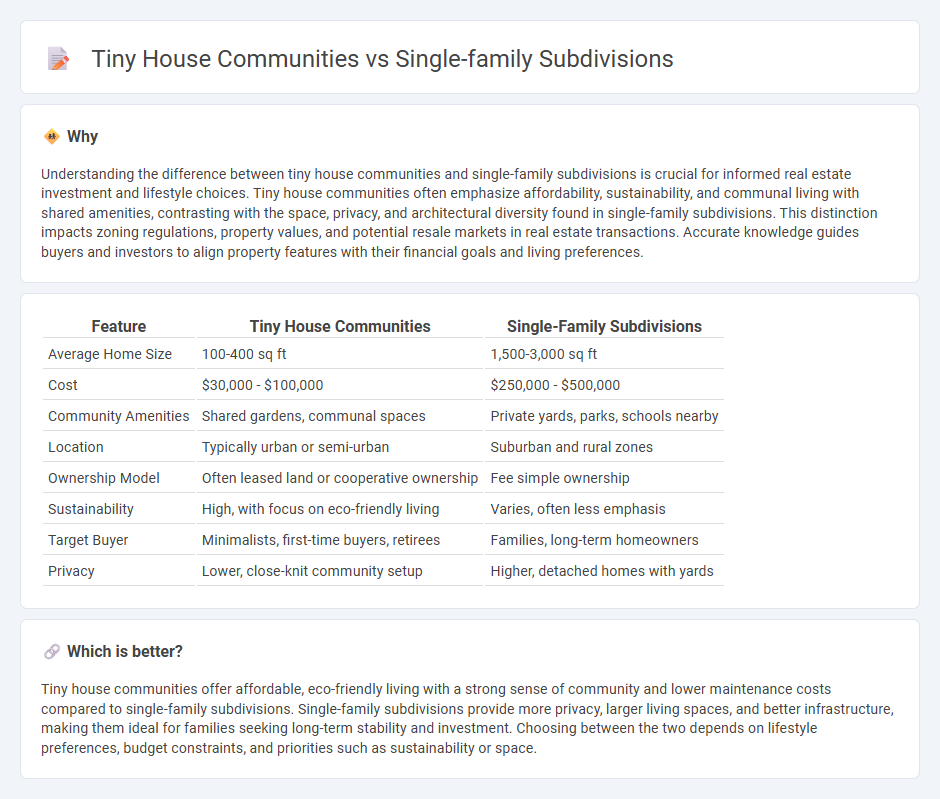 Tiny House Communities vs Single-Family Subdivisions in Real Estate