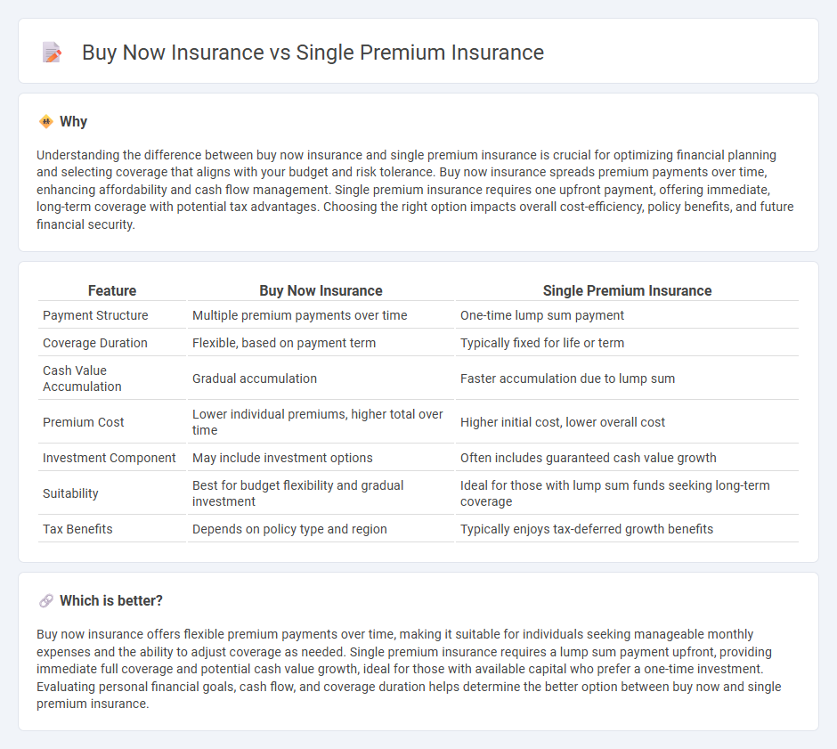 Buy Now Insurance vs Single Premium Insurance in Insurance