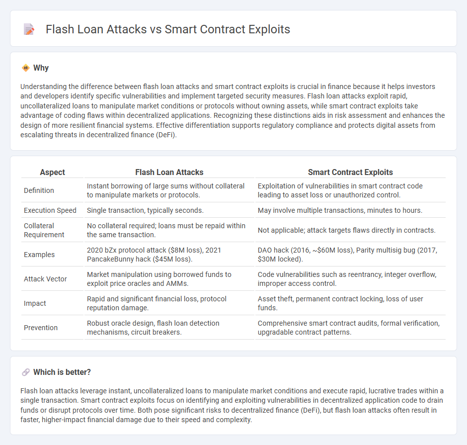 Flash Loan Attacks vs Smart Contract Exploits in Finance