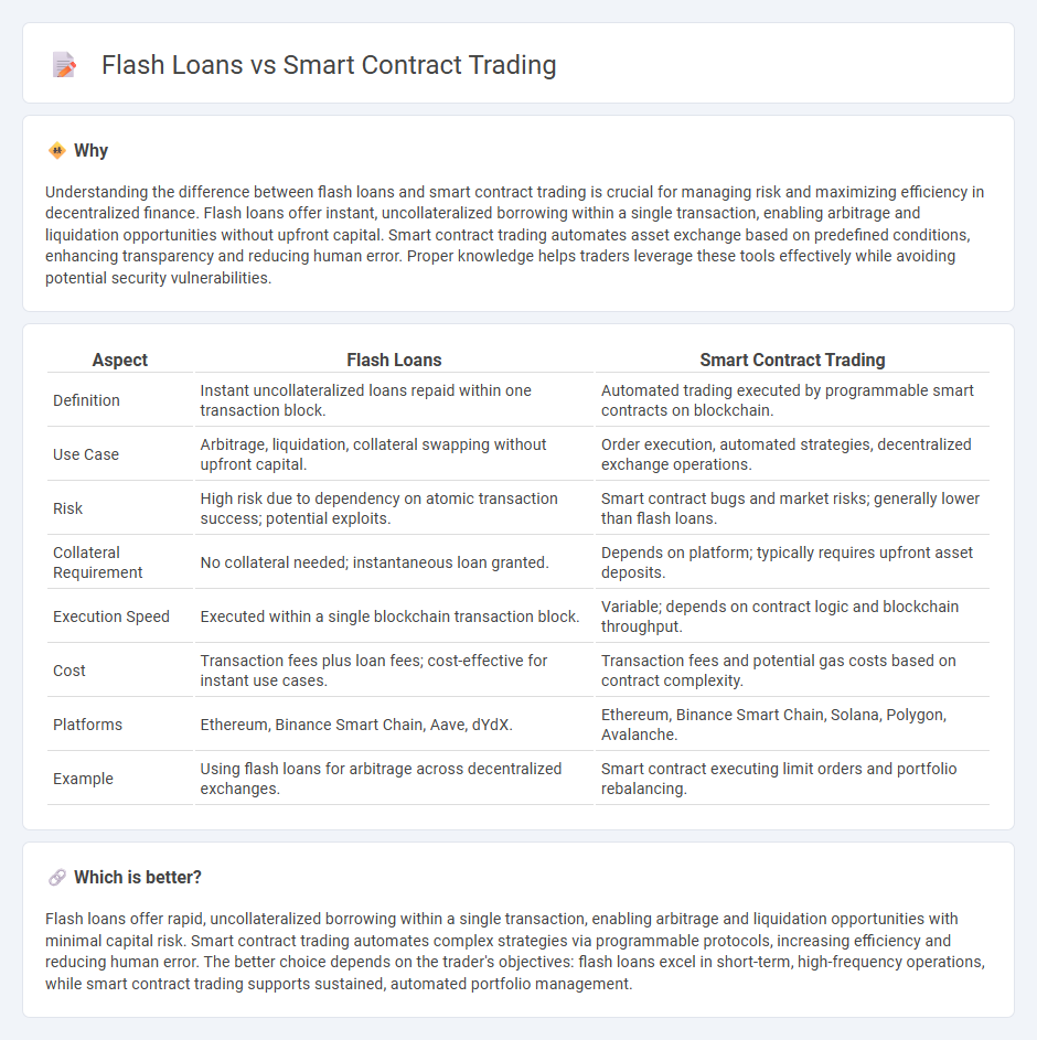Flash Loans vs Smart Contract Trading in Trading