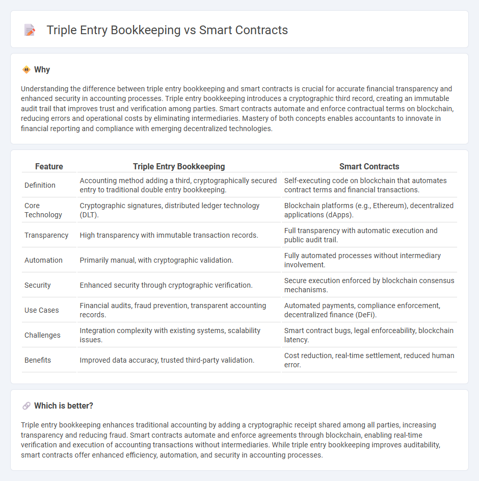 Triple Entry Bookkeeping vs Smart Contracts in Accounting