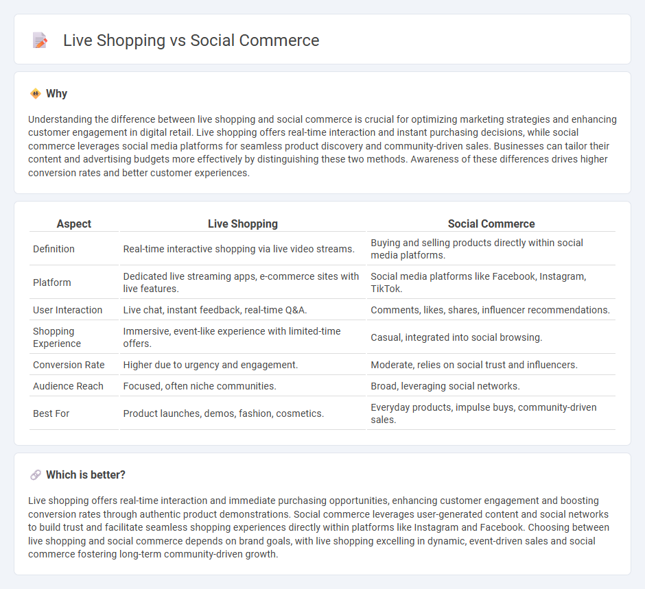 Live Shopping vs Social Commerce in Commerce