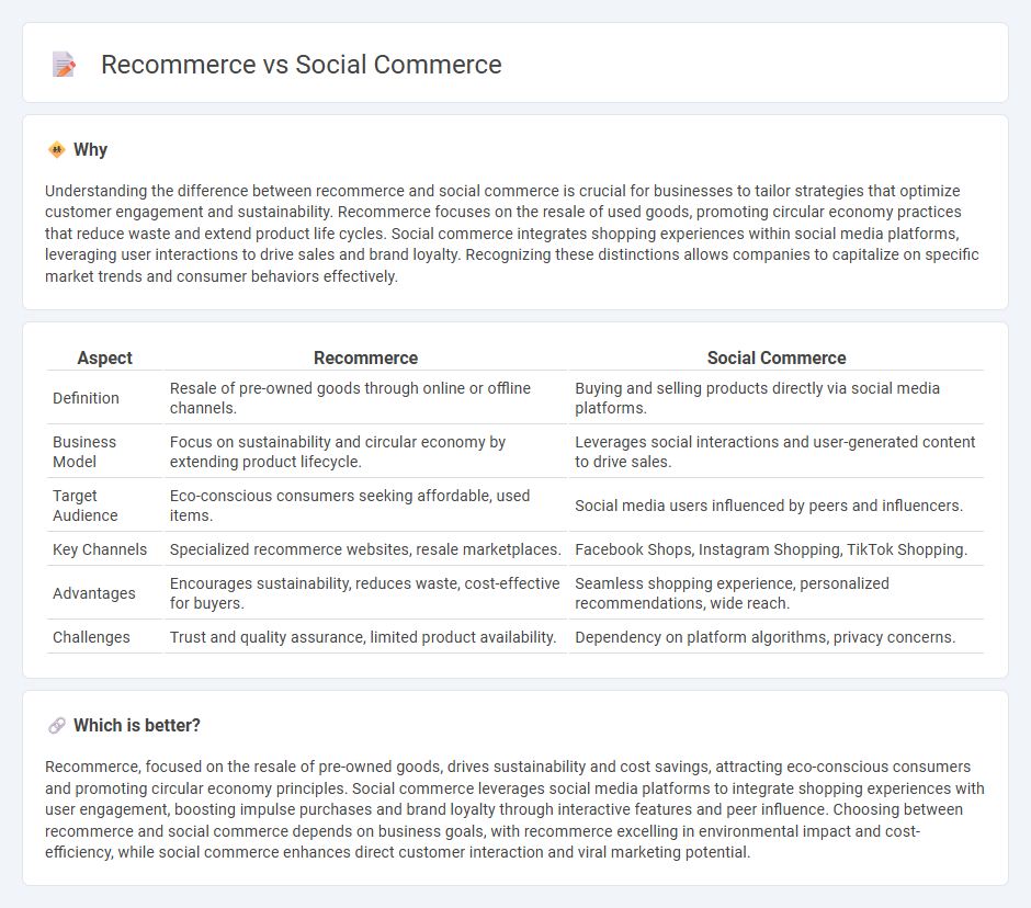 Recommerce vs Social Commerce in Commerce