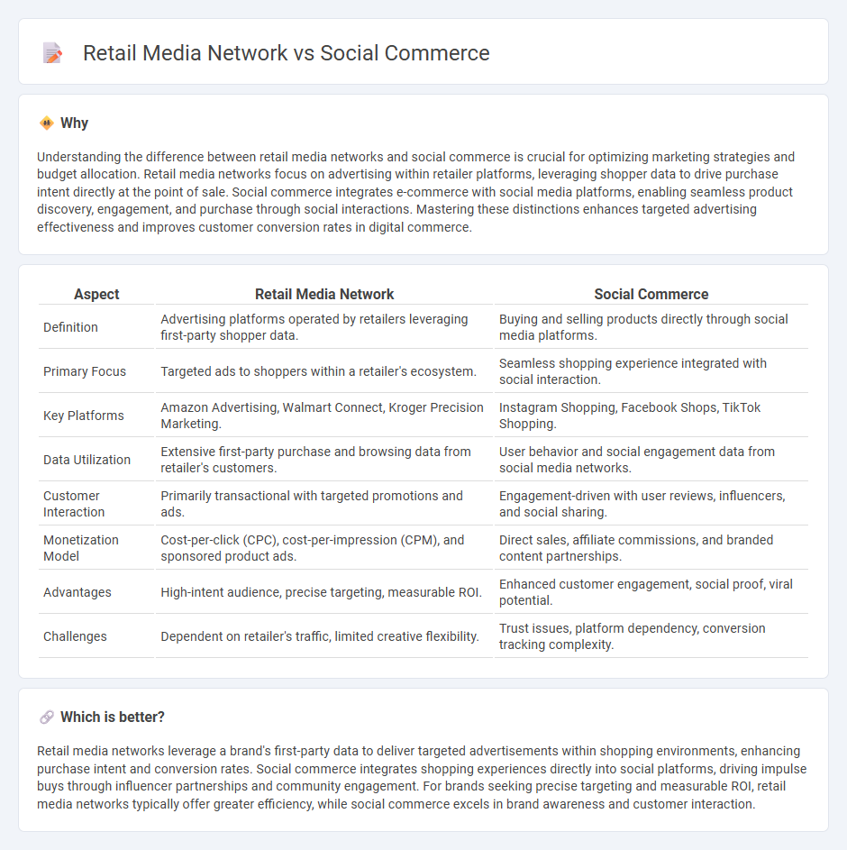 Retail Media Network vs Social Commerce in Commerce