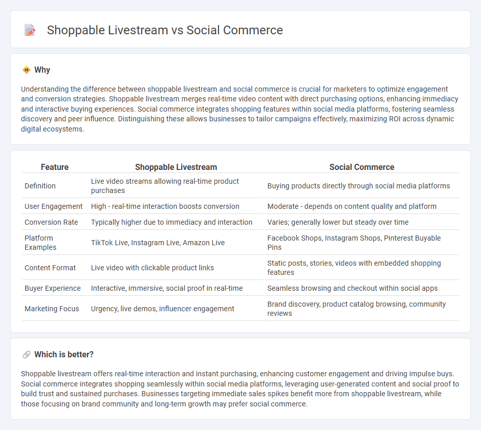Shoppable Livestream vs Social Commerce in Marketing