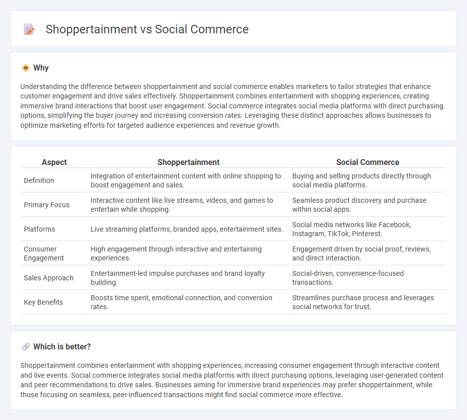 Shoppertainment vs Social Commerce in Marketing