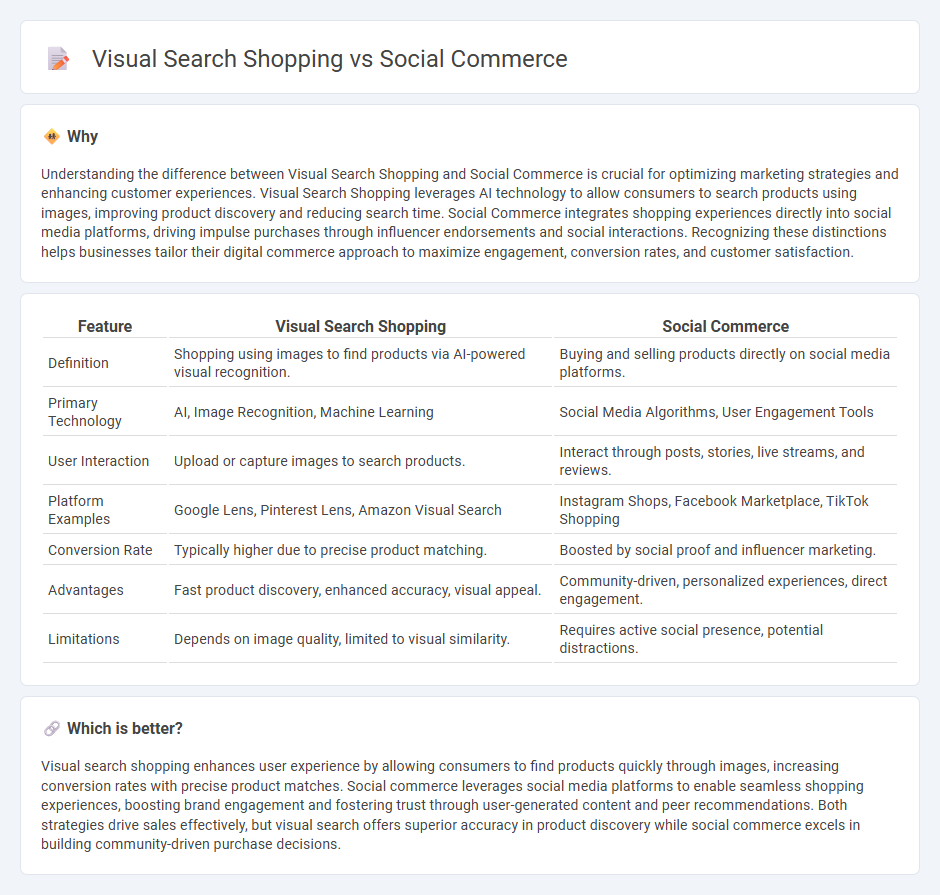 Visual Search Shopping vs Social Commerce in Commerce
