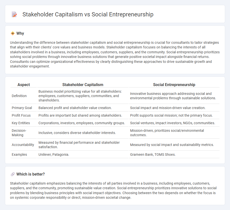 Stakeholder Capitalism vs Social Entrepreneurship in Consulting