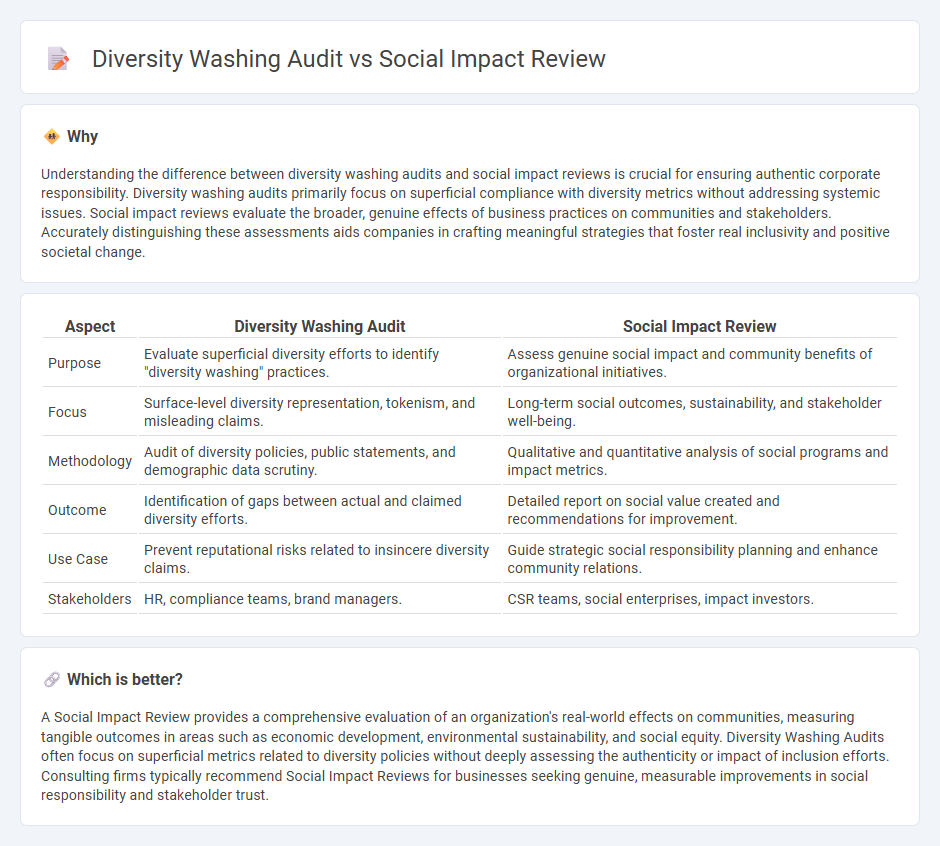 Diversity Washing Audit vs Social Impact Review in Consulting