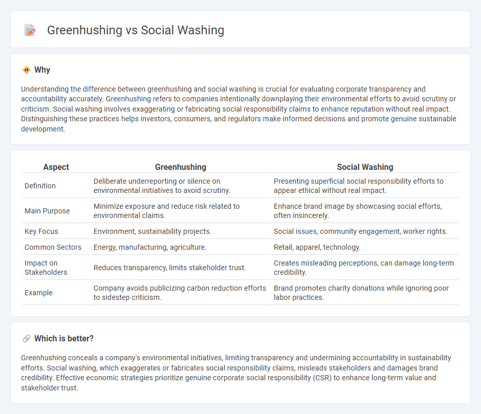 Greenhushing vs Social Washing in Economy