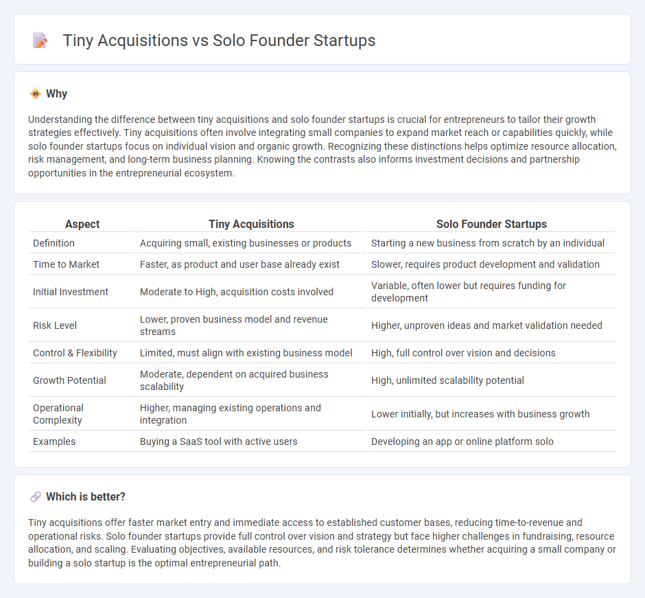 Tiny Acquisitions vs Solo Founder Startups in Entrepreneurship