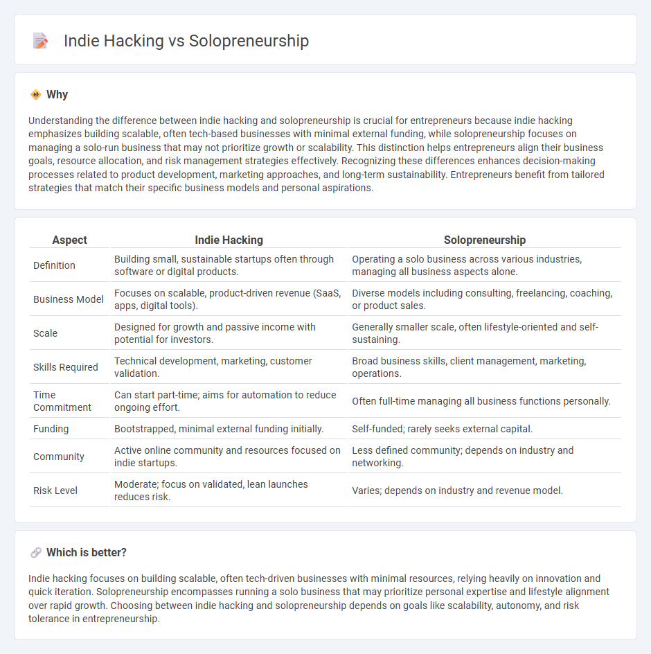 Indie Hacking vs Solopreneurship in Entrepreneurship