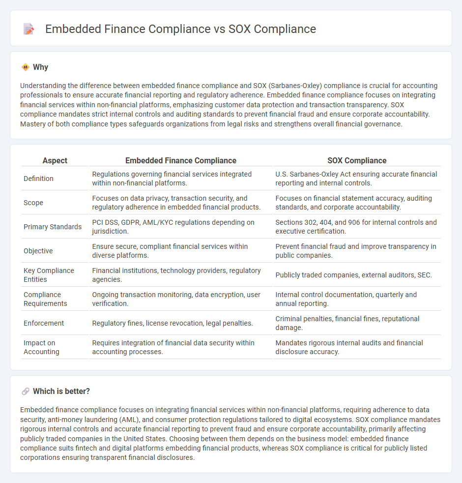 Embedded Finance Compliance vs Sox Compliance in Accounting