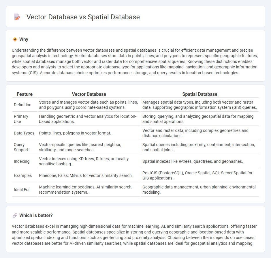 Vector Database vs Spatial Database in Technology