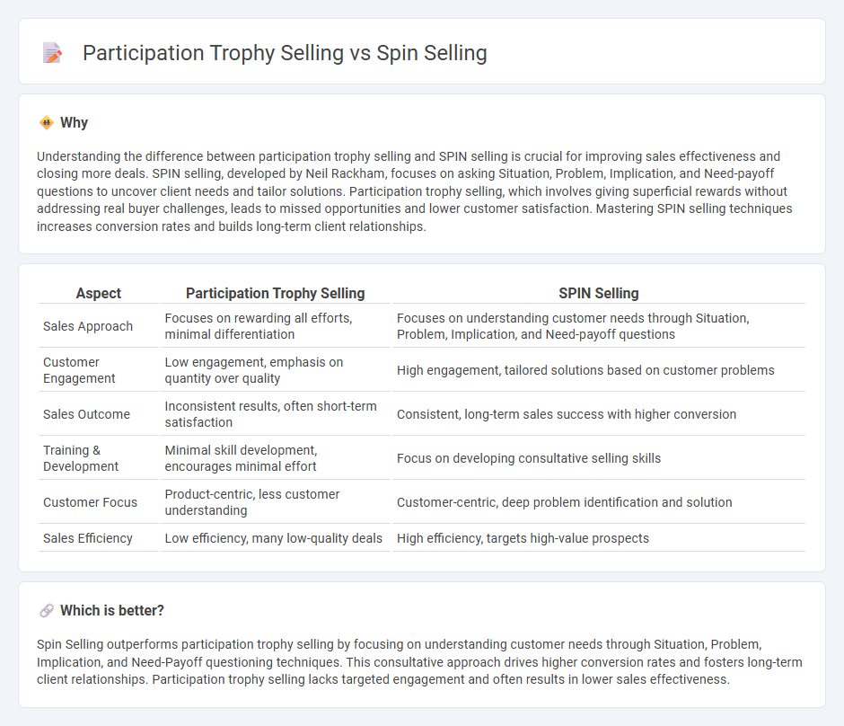 Participation Trophy Selling vs Spin Selling in Sales