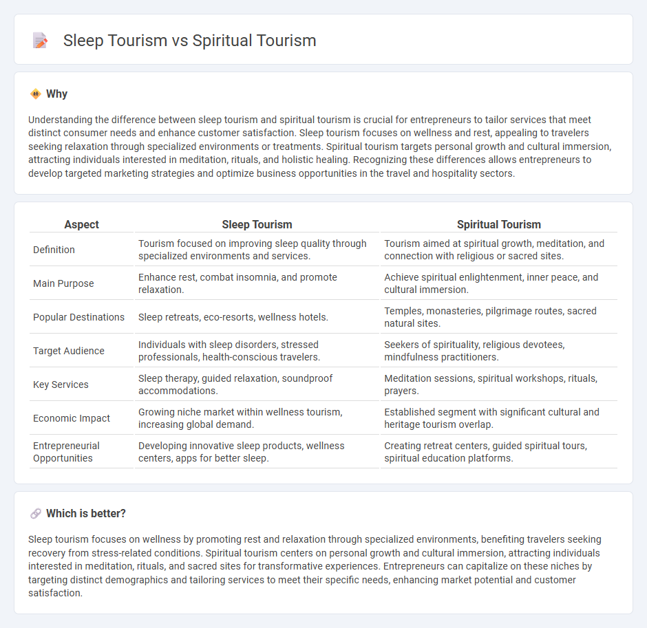 Sleep Tourism vs Spiritual Tourism in Entrepreneurship