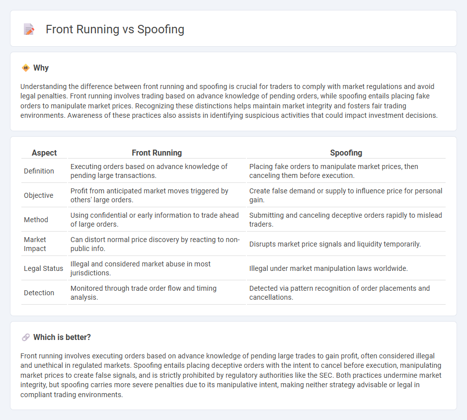 Front Running vs Spoofing in Trading